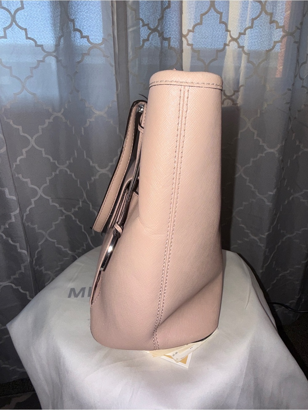 Michael Kors Jet Set Ballet Pink Saffiano Leather Tote Bag - Picture 3 of 7